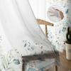 Watercolor Eucalyptus Leaves Sheer Curtains For Living Room Bedroom Home Decor Voile Drapes