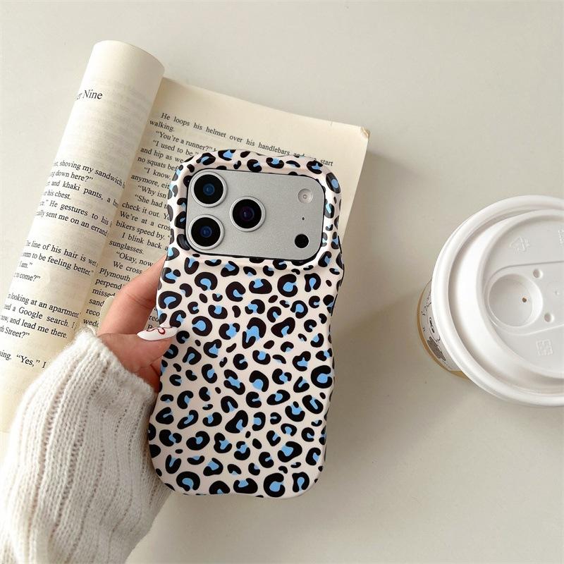Classic Personalized Leopard Print Contrasting Color iPhone17 Mobile Phone Case Apple 15 Simple Anti-drop Two-in-one Film Protective Case