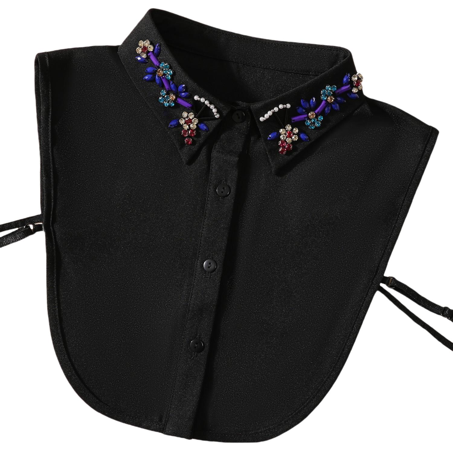 

Новинка Съемный декоративный воротник для рубашек - Универсальный воротник-обманка с ручной вышивкой бисером