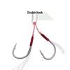 Feather Jig Hook with Bright Silk Tied Feathers for Slow Retrieve Sea Boat Fishing