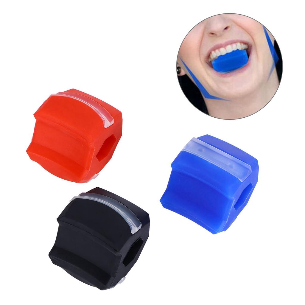 3pcs Face Neck Exercise Ball Jaw Muscle Training Facial Jawline Trainer Exerciser S(Black Red Blue )
