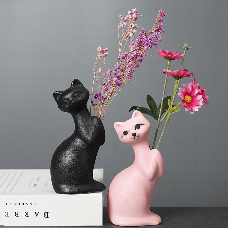 Nordic Style Simulated Flower Ceramic Vase Creative Desktop Decoration Flower Device