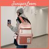 Retro Workwear Style Large Capacity Backpack Women Korean Version High School Students Color-blocking Trendy Shoulder Bag Men Travel Backpack