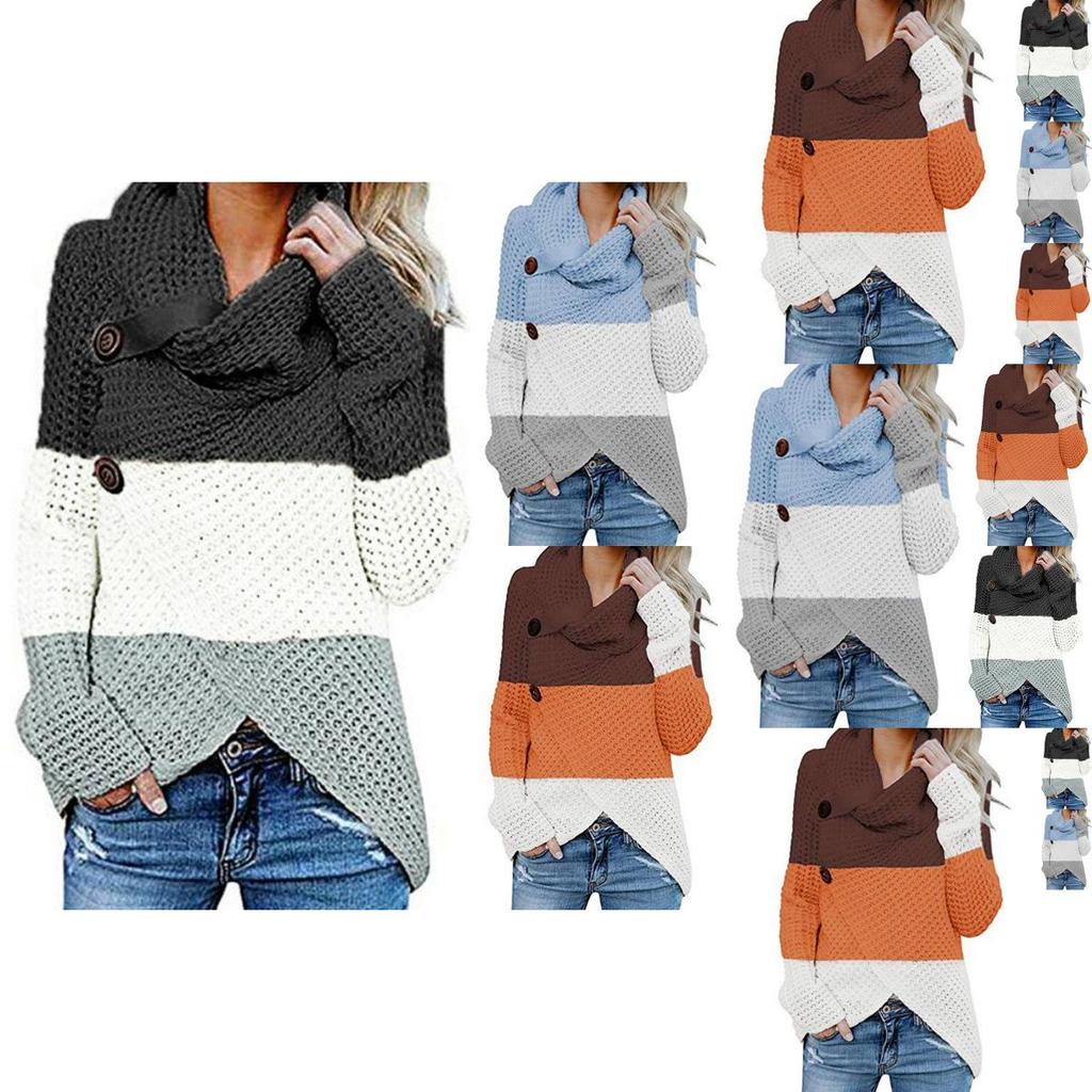 Chic Women Long Sleeve Casual Knitted Sweater Jumper For Fashion-forward Looks