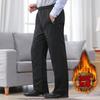 Winter Velvet Outer Cotton Trousers Men's Clothing High-waisted Thermal Trousers Lamb Velvet Cold-proof Casual Pants