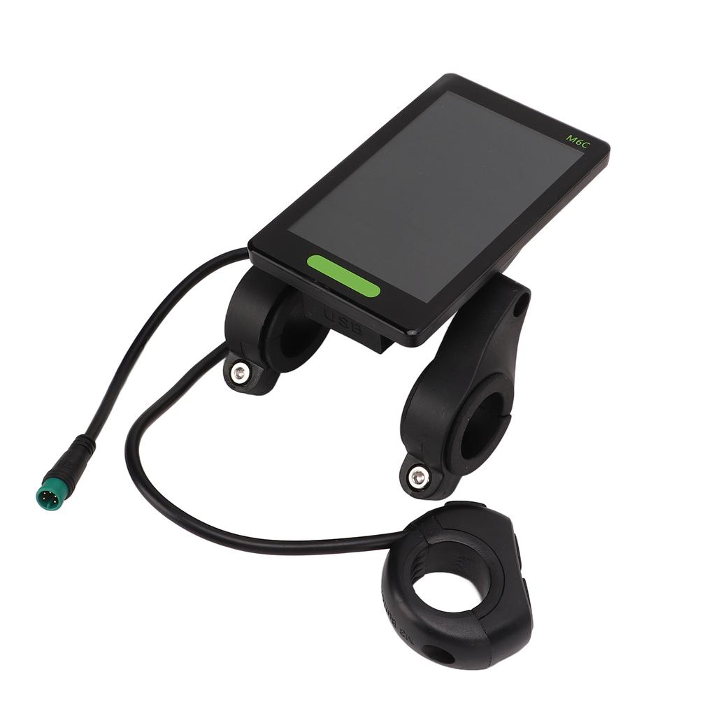 Electric Bicycle Display Meter Large Screen M6C LCD Scooter Display Control Panel With Waterproof Connector for Modification