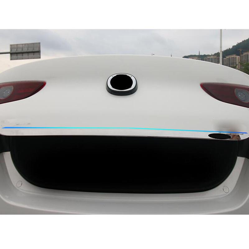 For Mazda 3 Mazda3 Axela M3     Cover Stainless Steel Rear Door Bottom Trunk Tailgate Frame Plate Trim Bumper
