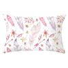 30X50cm Feather Pattern Printed Decorative Cushion Bedroom Living Room Backrest Home Rectangular Pillowcase