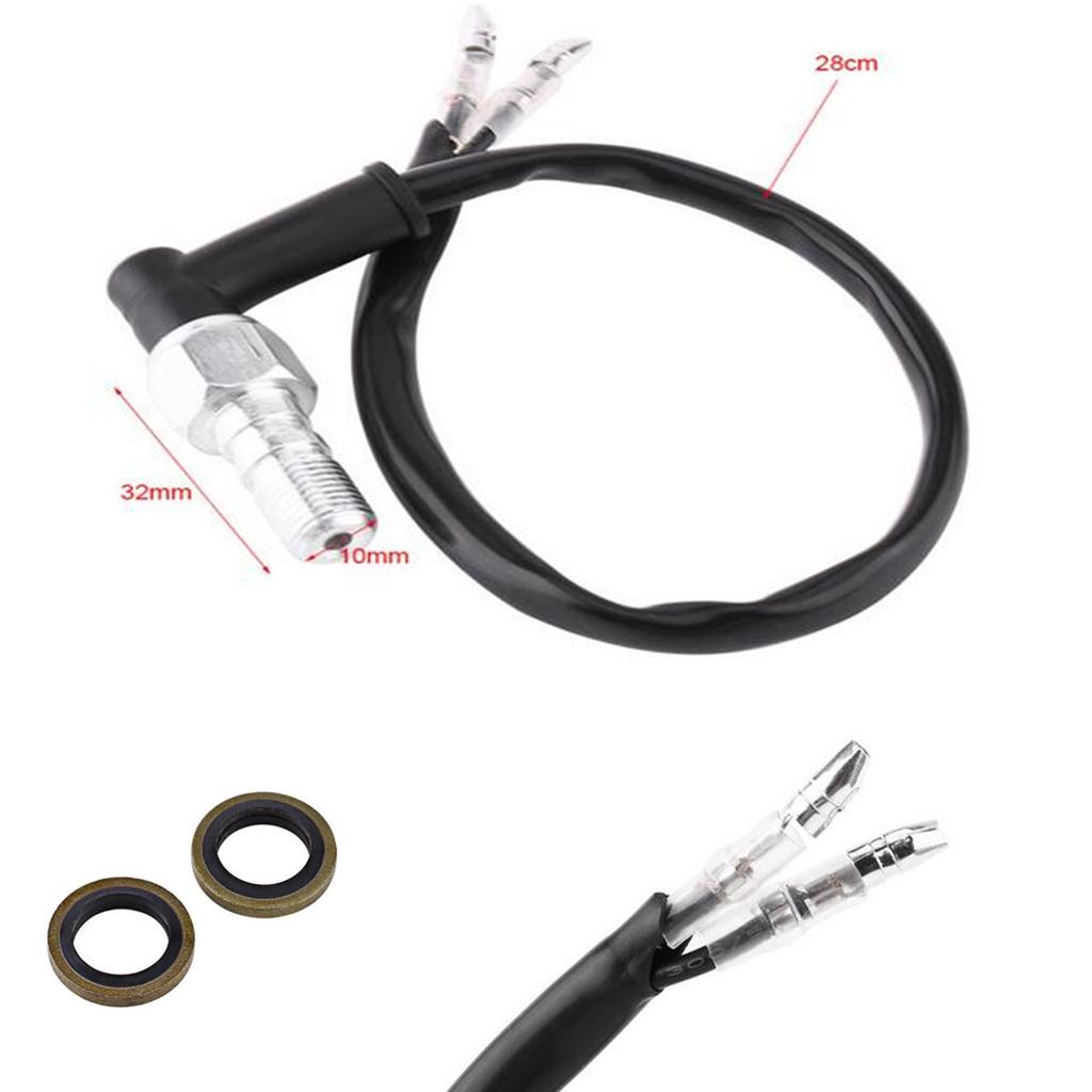 New 1x Motorcycle Steel Hydraulic Brake Pressure Light Switch Bolt 10mm x 1.25 Pitch