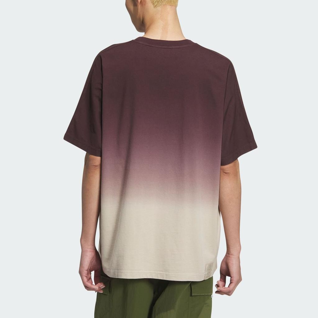 adidas Originals T Shirt Loose Fit Unisex Dark Umber Red JG1524