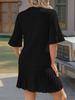 Completo estivo da donna a costine due pezzi: top a mezza manica e gonna plissettata