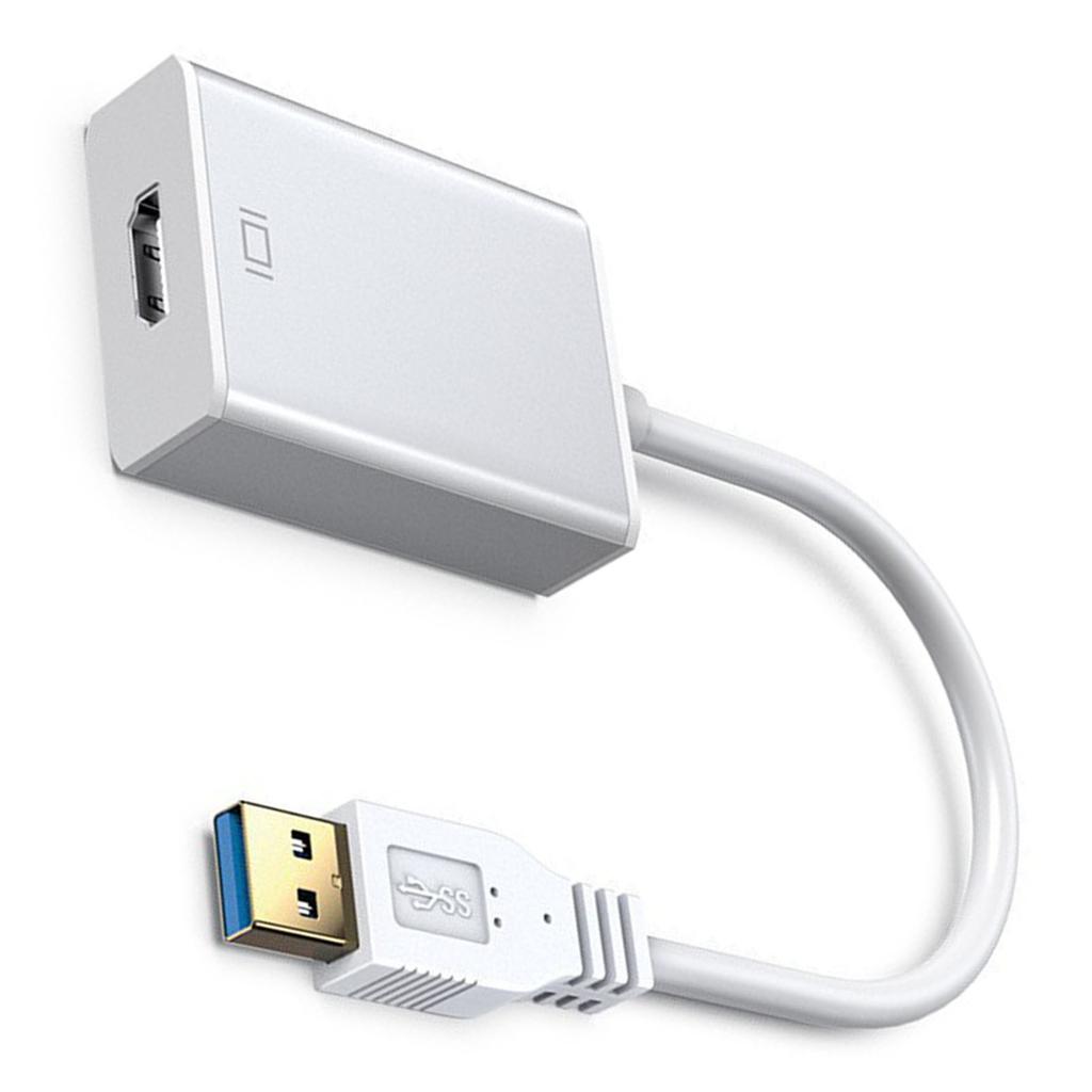 USB3.0 to HD Multimedia Interface Adapter 5Gbps 1920x1080 Resolution HD Computer Adapter for PC Monitors Silver