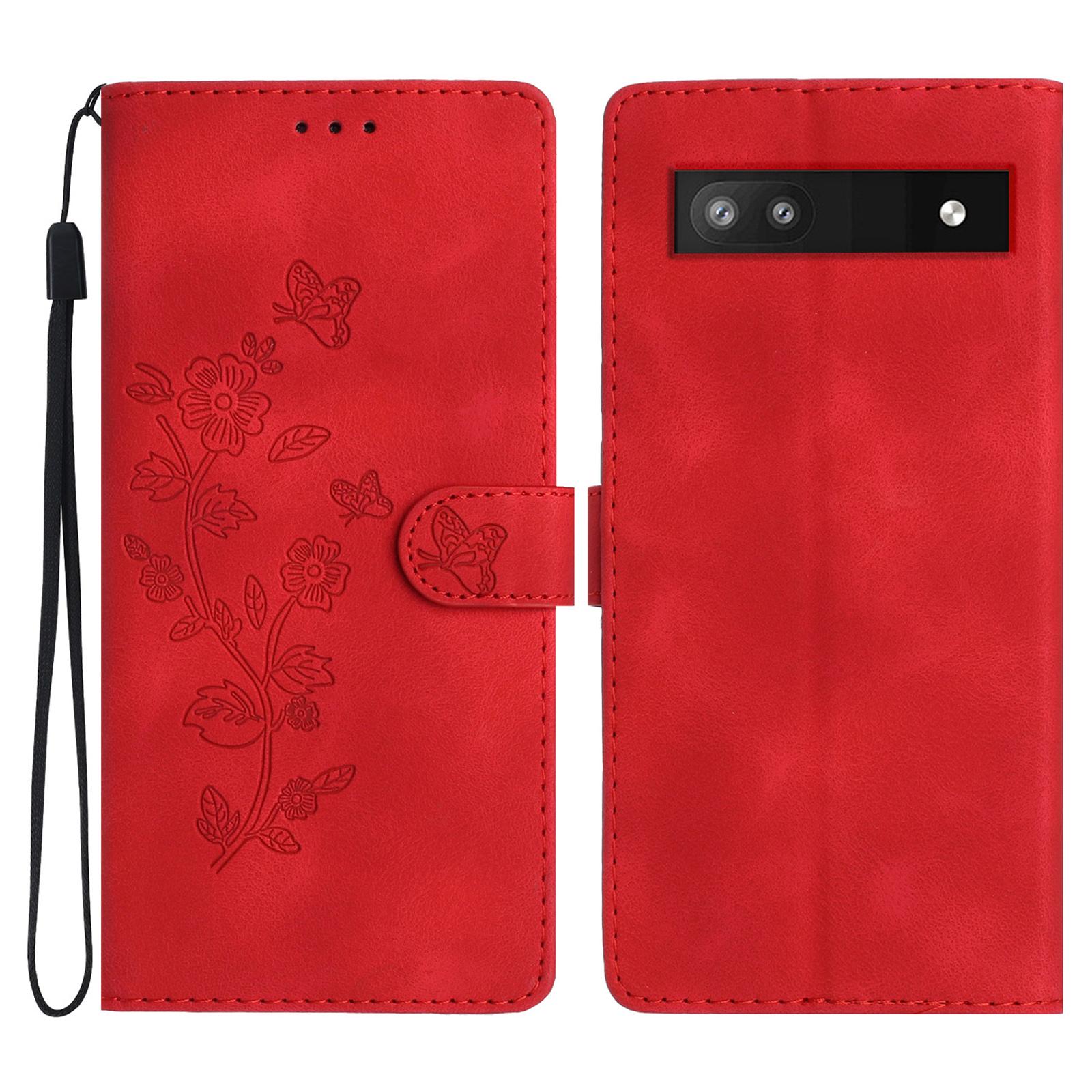 

For Google Pixel 8a Wholesale Magnetic Phone Case PU Leather Stand Phone Cover Wallet Red