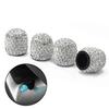 4 pezzi coperchi per valvole per pneumatici Bling decorazione con strass facile installazione universale per veicoli camion moto bicicletta auto coprivalvole per ruote
