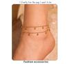 Qiong Yao Stainless Steel Zircon Anklet - Round Bead Light Luxury Foot Chain Accessory