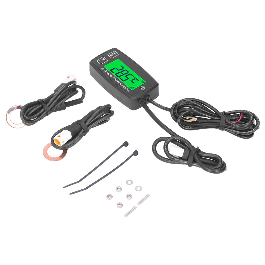 Buy Dual Channel LCD Tachometer Engine Temp Gauge Meter Digital Display