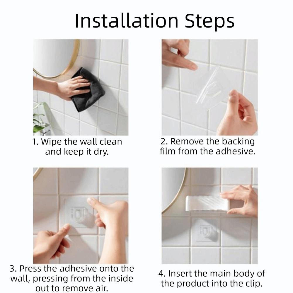 Self-adhesive Toothbrush Storage Rack Wall Mounted Electric Toothbrush Holder  for Bathroom
