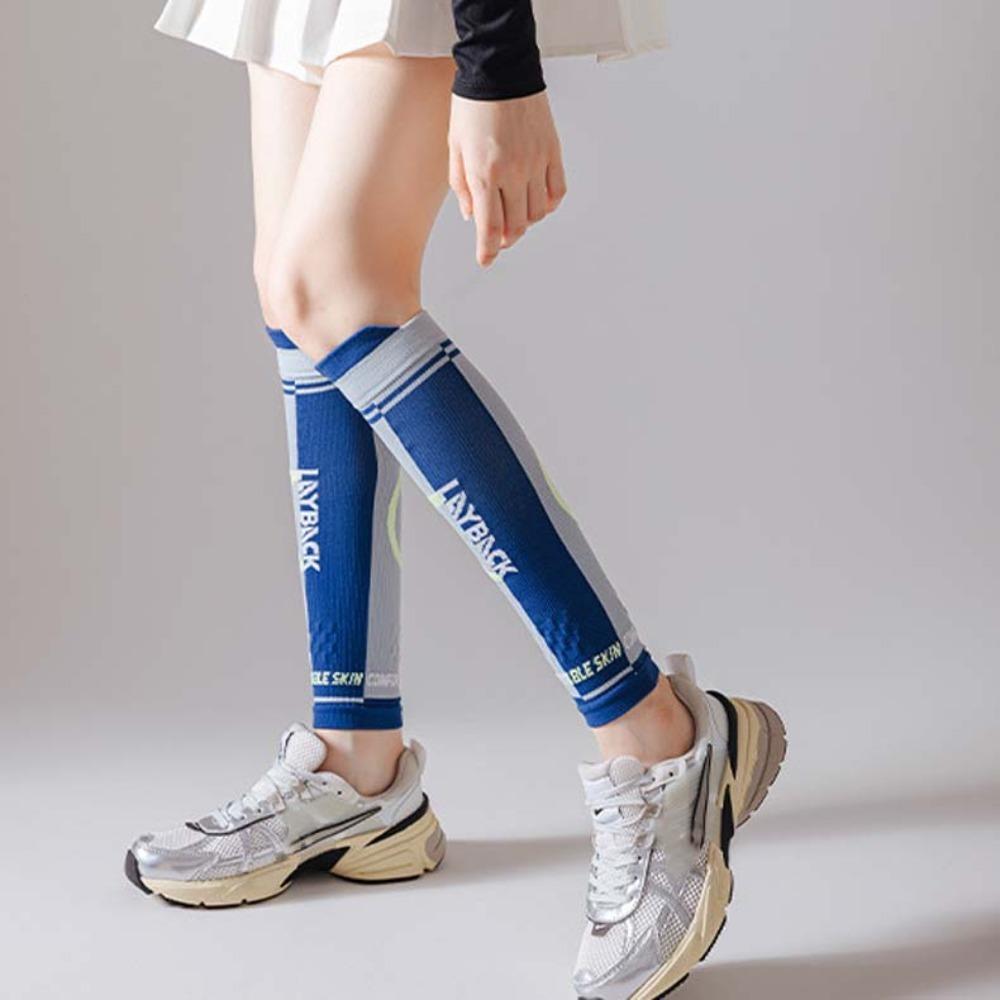 

1 pair Elasticity Compression Leg Sleeves Leg Cover Sports Sock Sleeves Running жёлтый
