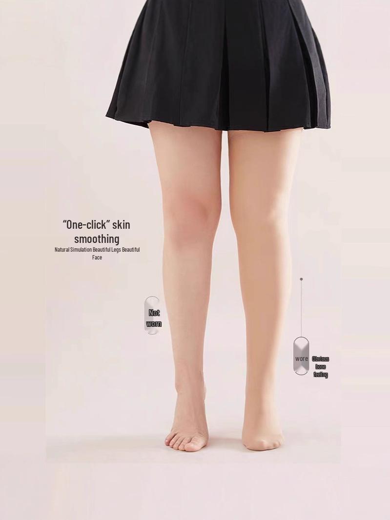 

Plus Size Fleece-Lined Tummy Support Pantyhose - Autumn/Winter Base Layer Tights Black Full Pantyhose