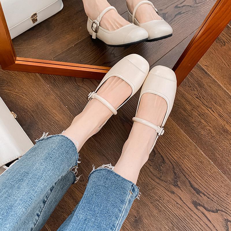 Fashion 2025 Silver Traf Mary Janes Women Shallow Square Toe Flats Ballet Shoes Ladies Girls Lolita Loafers Soft Cozy Barefoot Mocasines