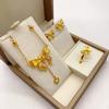 Engagement Fake Hardware Ornament Five-piece Set Wedding Does Not Fade Ancient Bracelet Groom New Year Seems To Be Set Three Gold Set