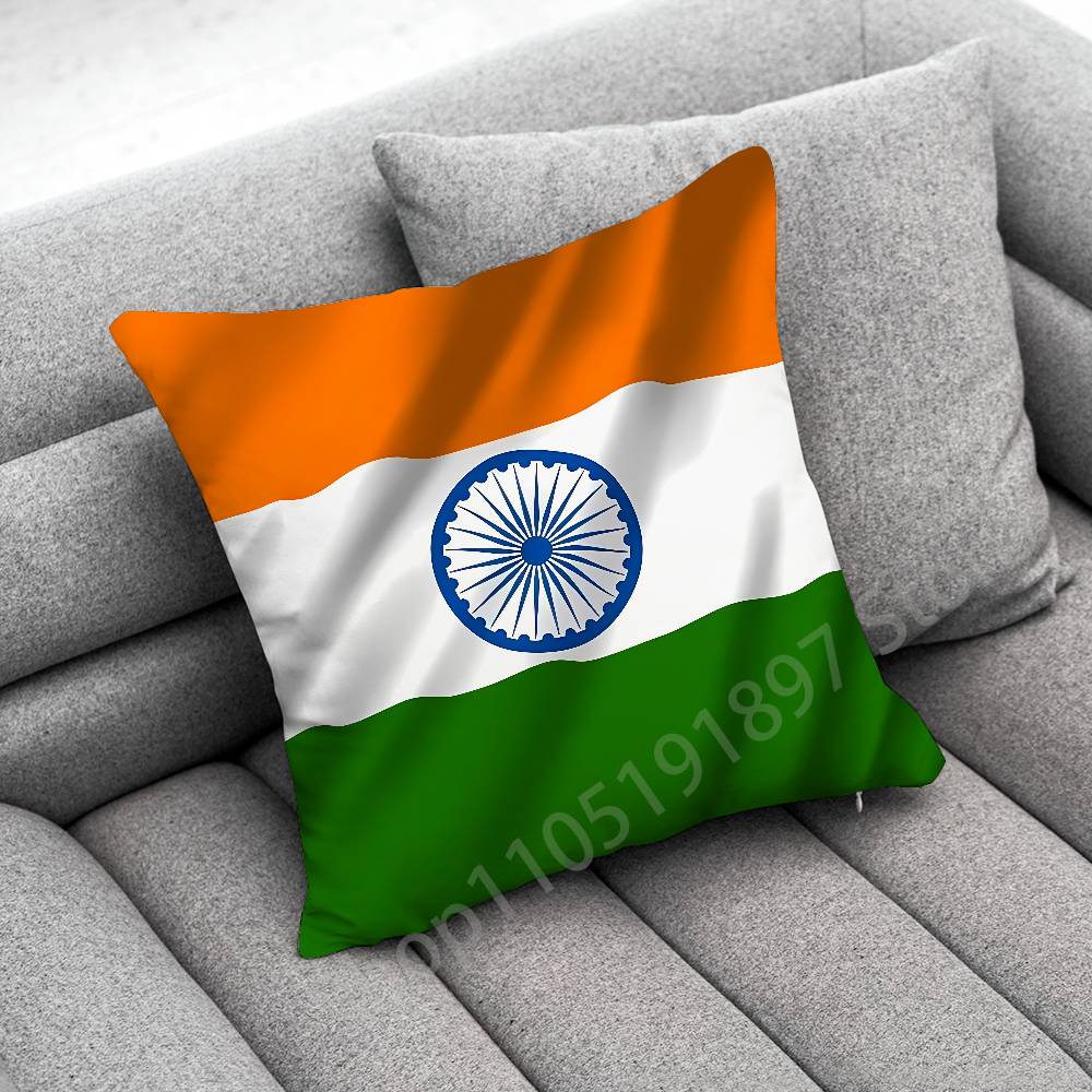 India Indian National Emble Flag Map Throw Pillow Case For 50cm 30cm 55cm 45cm 40cm Square Bed Pillowcase Cover