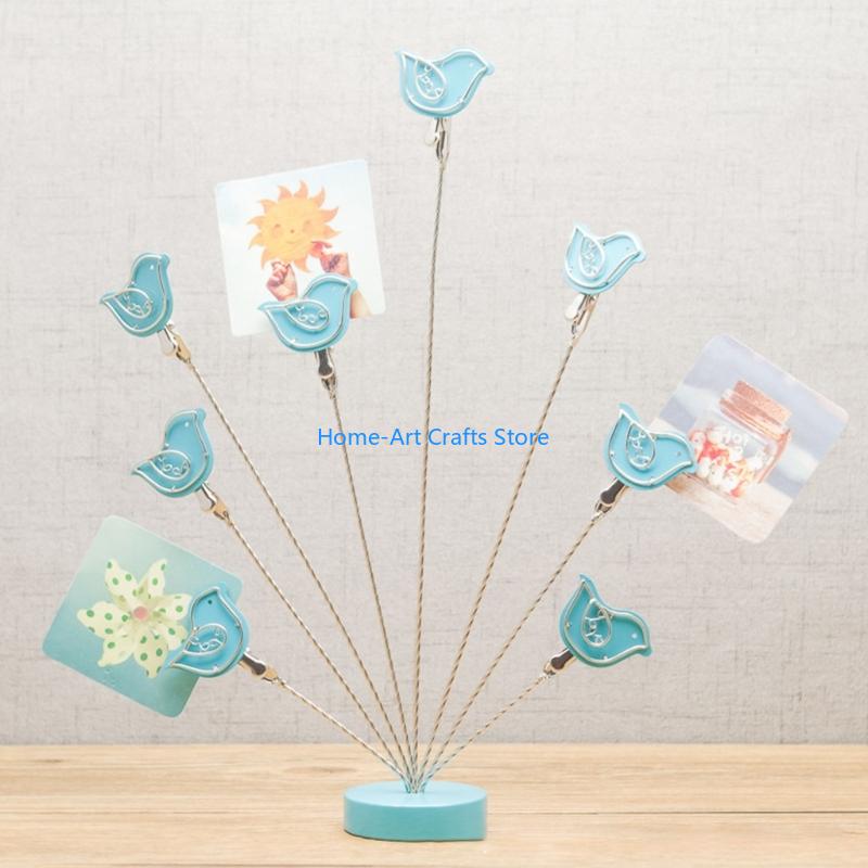 Y3NA Vogel Metall Bilderrahmen Clip Halter Foto Baum Halter Schreibtisch Foto Display Ständer Für Geburtstag Hochzeit Weihnachten 2025 Neu