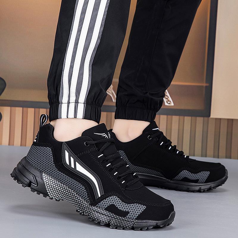 Fashion Men's Running Shoes Autumn Breathable Leather Shock Absorption Large Size 39-48 Casual Sports Sneakers Professional Runnin Shoes