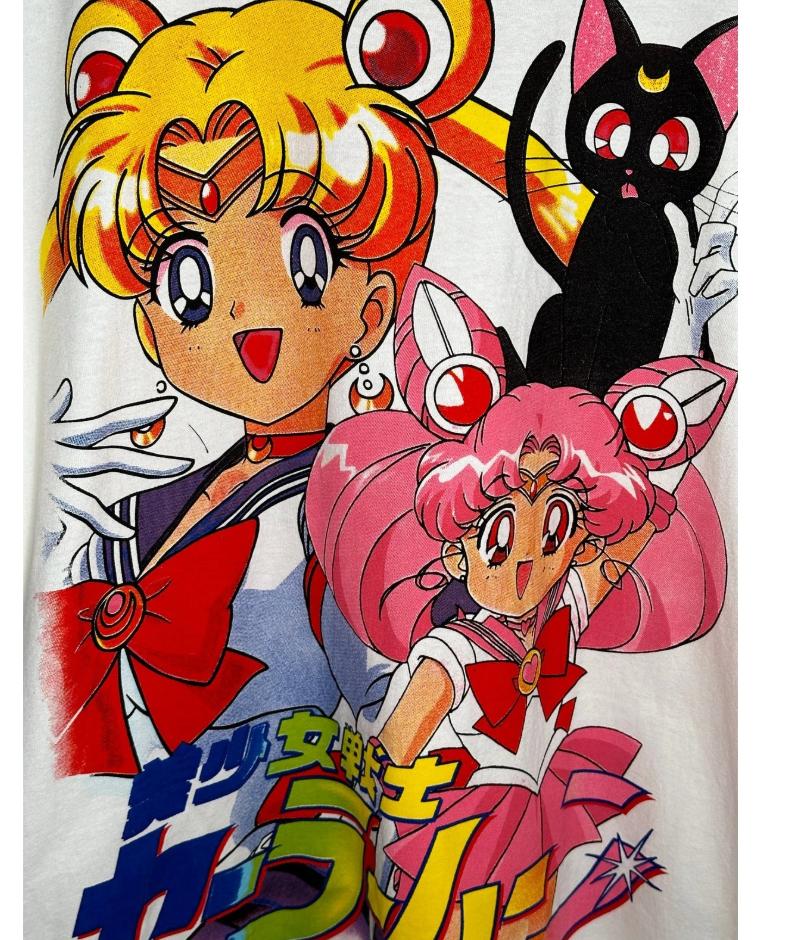 Sailor Moon Rare Anime Retro Men's Cotton T-Shirt Summer New Retro Fashion Men's and Women's Streetwear