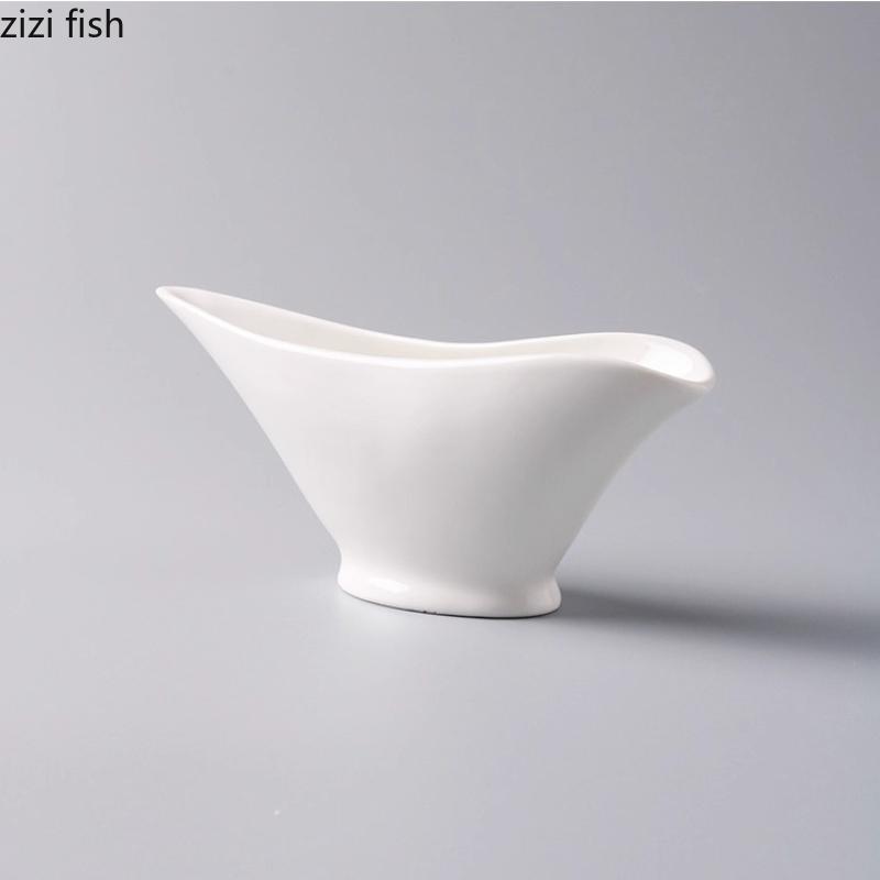 Jarra de Leche Irregular Cerámica Salsa Pot Tanque de Leche Taza para Salsa de Bistec Cubo para Jugo Frasco para Condimentos Salseras Tarro para Salsa Olla para Condimentos