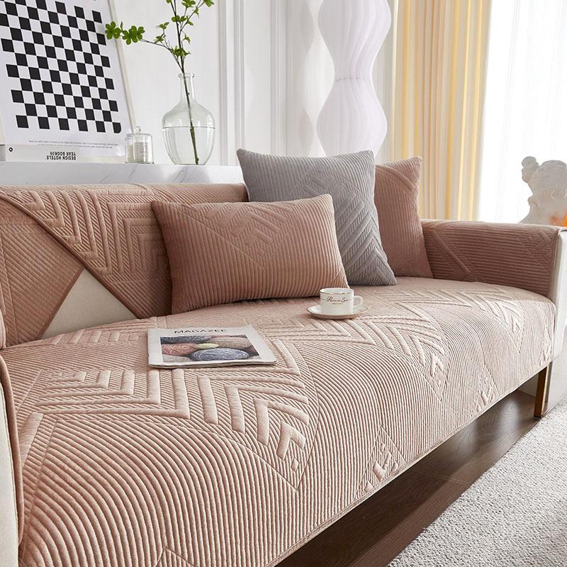 Winter Thick Sofa Cushion Plush Sofa Cover Four Seasons Universal Sofa Towel Cover Cloth Autumn and Winter Simple Modern Cushion