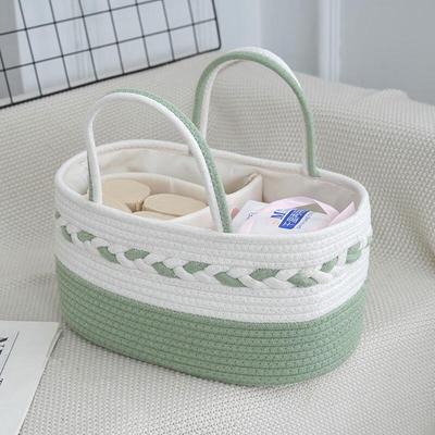 Miflame Cotton Rope Diaper Caddy & Storage Basket