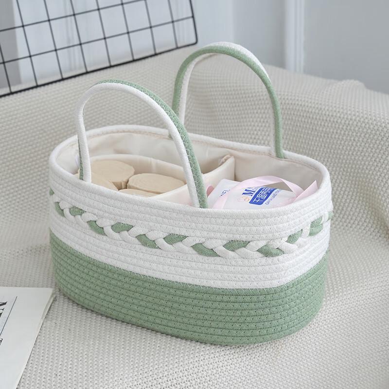 Miflame Cotton Rope Diaper Caddy & Storage Basket