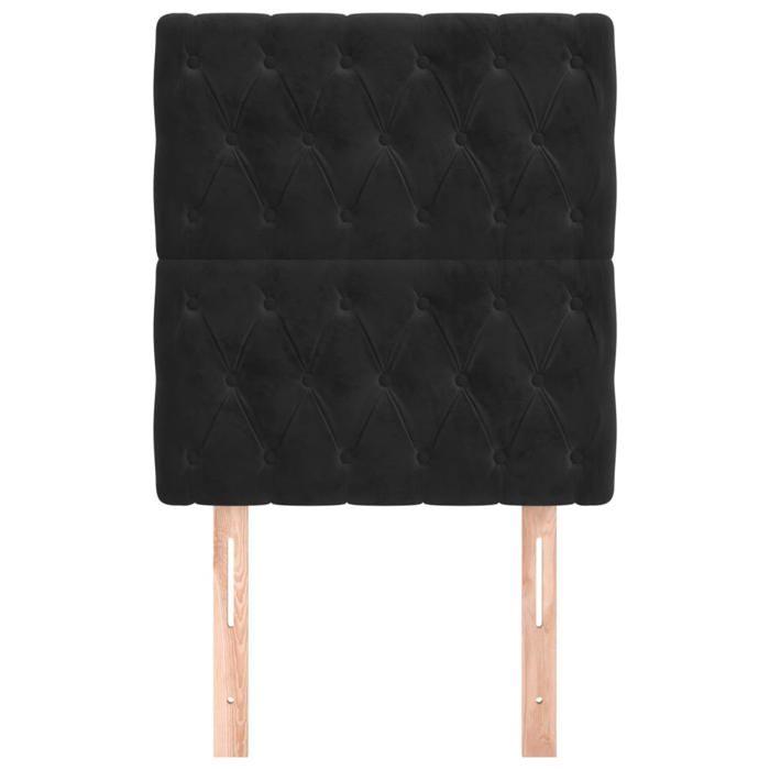 Maison Exclusive - Tête de lit Noir 80x7x118/128 cm Velours