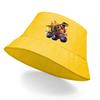 Bucket Hat With Dinosaur Monster Trunk Print , Fisherman Hat Summer Trendy Foldable Beach Cap