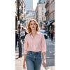 Spring Autumn Simple Fashion Solid Color Bottomed Shirt Women Long Sleeve Elegant All-match Button Top Blouse