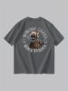 2025 New Men's NOBODY CARES WORK HARDER Skull Pattern T-shirts Summer Casual Comfortable Loose Fit Versatile Breathable Tops