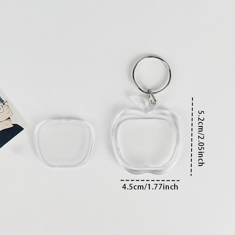 Clear Multi Shape Photo Keychain 5-25PCS DIY Picture Frame Keyring Portable Transparent Holder For Kpop Photocard Bag Gift Decor
