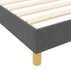 Bed Frame with Headboard Dark Gray 200 x 200 cm Fabric