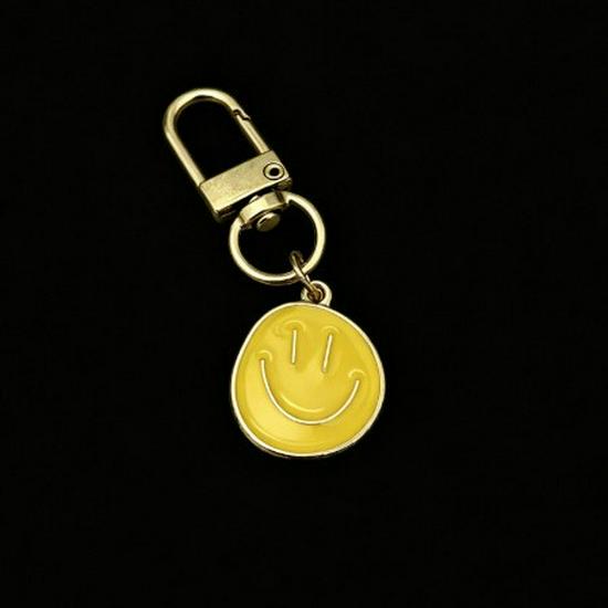 Creative Rainbow Smiley Face Keychain Pendant for Back-to-School