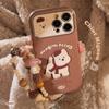 Brown Three Dimensional Western Highland Suitable for Apple 15promax Mobile Phone Case IPhone 16 Leather Cartoon Hanging Chain