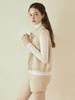 SISTERHOOD 100% Merino Wool High-Neck Knit Vest - Beige/Dark Gray