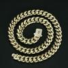 Herren Hip Hop 6-14mm Miami Cuban Kette Halskette 14K 18K Vergoldeter Edelstahl Monaco Cuban Glieder Gold Beschichtet