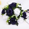 1PC Artificial Flower Ball Plastic Green Base Silk Cloth Table Centerpieces For Wedding Decor Party Road Lead Flower Bouquets