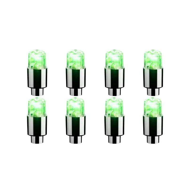 2/4/8pcs LED Tire Valve Stem Caps Neon Light Waterproof Wheel Spoke Lights LED Tire Lamp for Motorcycle Bicycle Car Accessories