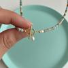 Women Necklace, Handmade Beaded Natural Gemstones Necklace, with Gold-Plated Clasp Versatile Necklace, for Daily Wear Beach Dates