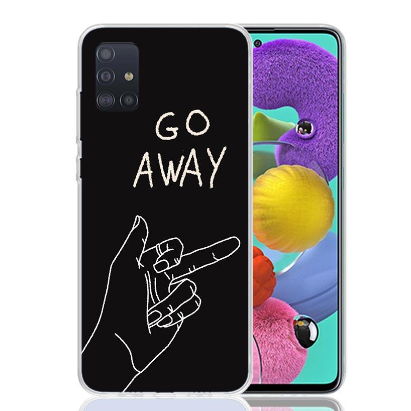 Middle Finger Phone Case for Samsung Galaxy A52 A51 A50S A12 A22 A32 A72 A10S A30S A31 A71 Note 20 Ultra 10 Plus S10 Galaxy A52