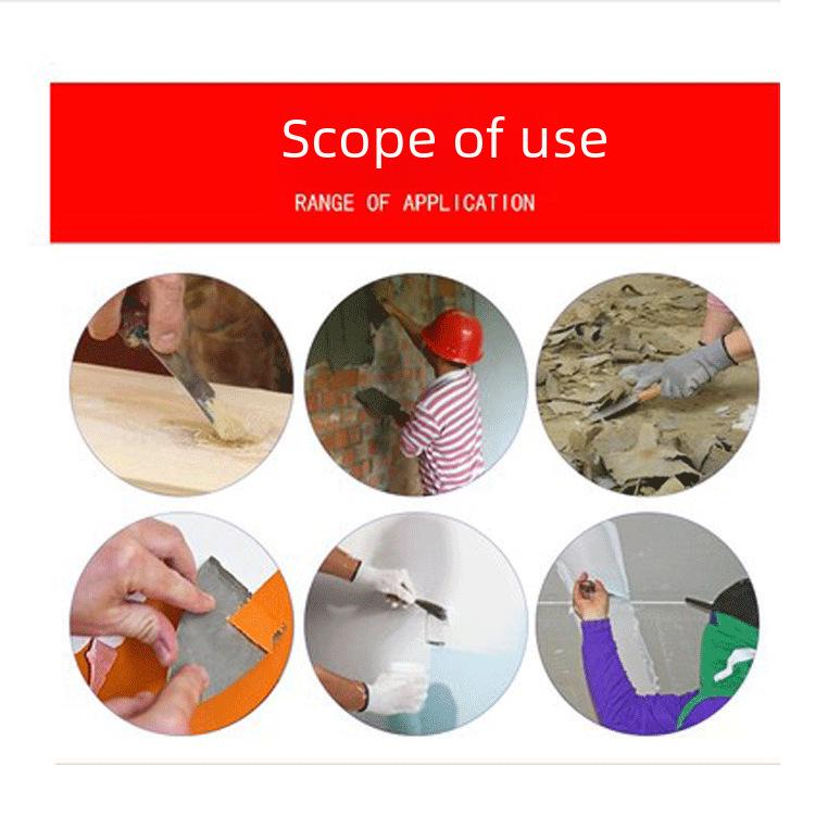 Wooden and Plastic Handle Multi-Purpose Scraper: Putty, Caulking, Plastering, Triangular, and Wall Scraper Knife