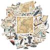 35pcs Mystical  Stickers Retro Astronomy Antique Stickers Mystery Stickers For Notebook Luggage Mobile Phone Cup DIY DIY