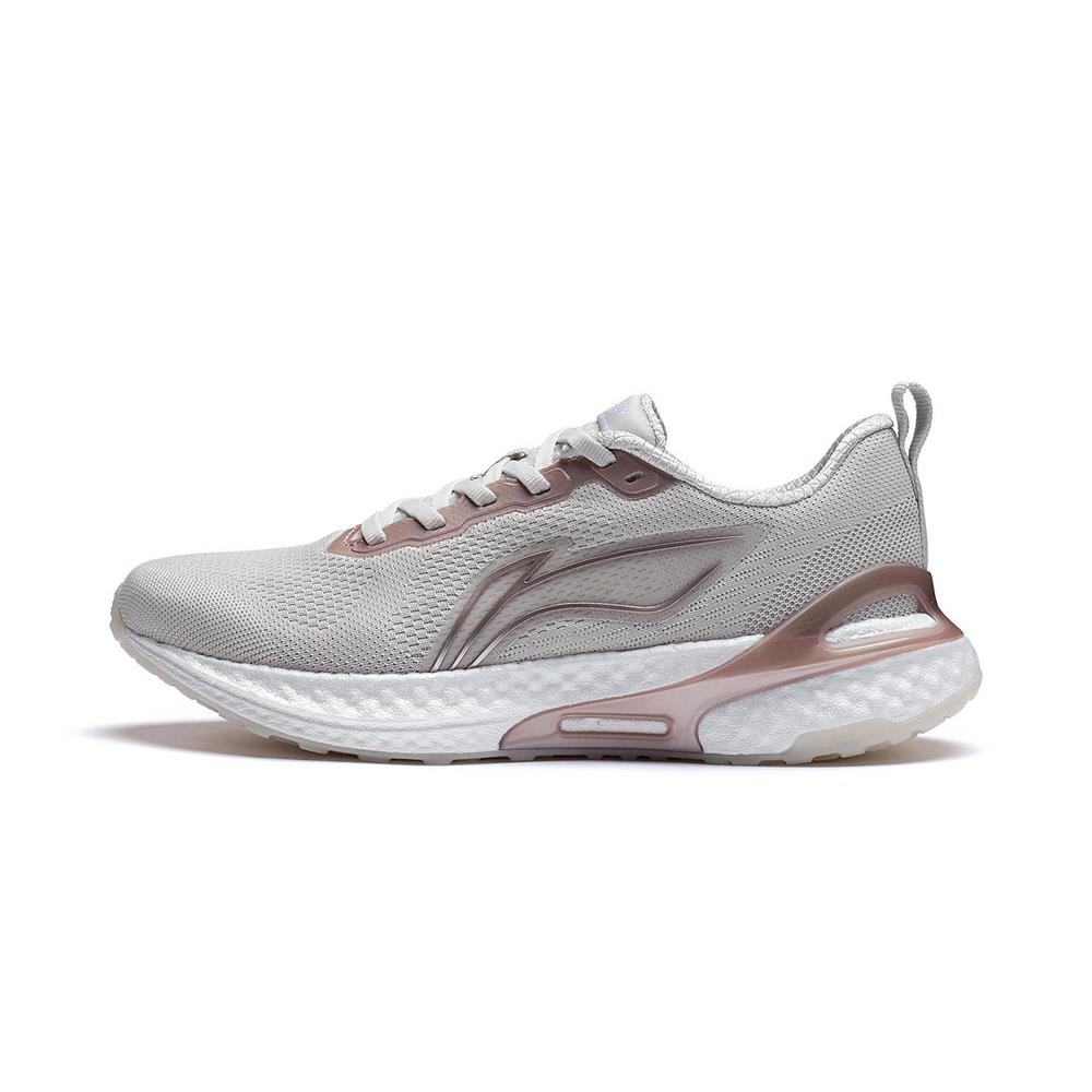 New LiNing Cushioning And Breathable Low Top Casual Running Shoes Women's Antarctic Gray ARHT008-7